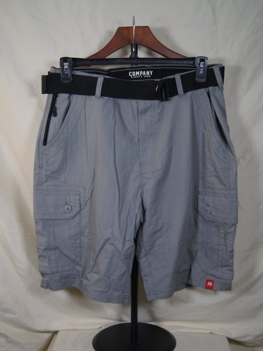 Company Eighty One Gray Cargo Shorts — Outdoor Utility Style — Size 38